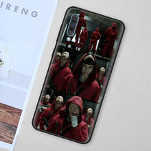 Load image into Gallery viewer, La Casa de papel Black Soft Case for Samsung Galaxy A50 A70 A40 A10 A20 A30 A60 A9 A8 A6 A7 Silicone TPU Phone Case Cover Shell