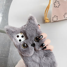 Load image into Gallery viewer, CheeryMoon Pretty Furry Cat Plush Kitty Warm Case For iPhone 11 PRO MAX X XS XR Phone 6 6s 7 8 Plus CASE Cover Winter Series