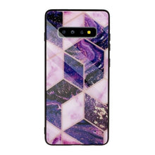 Load image into Gallery viewer, LOVECOM Tempered Glass Phone Case For Samsung Galaxy Note 10 Pro A50 S10 S8 S9 Plus S10e Note 8 9 Geometric Marble Back Cover