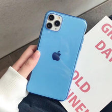 Load image into Gallery viewer, LOVECOM Cute Fluorescent Solid Color Phone Case For iPhone 11 Pro Max XR XS Max 7 8 Plus X Soft TPU Clear Back Cover Coque Gifts