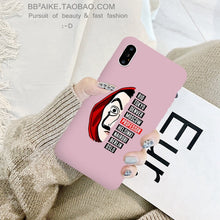 Load image into Gallery viewer, Spain TV La Casa de papel phone case for iPhone 7 8 6S Plus X 11 TV Series Money Heist House Of Paper Phone Cover for XS MAX XR
