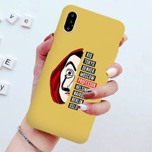 Load image into Gallery viewer, Spain TV La Casa de papel phone case for iPhone 7 8 6S Plus X 11 TV Series Money Heist House Of Paper Phone Cover for XS MAX XR
