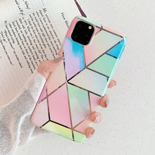 Load image into Gallery viewer, Lovebay Geometric Marble Texture Phone Cases For iPhone 11 X XR XS Max 11 Pro Max Soft IMD Cases Cover For iPhone 6 6S 7 8 Plus