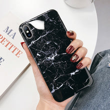 Load image into Gallery viewer, Lovebay Geometric Marble Texture Phone Cases For iPhone 11 X XR XS Max 11 Pro Max Soft IMD Cases Cover For iPhone 6 6S 7 8 Plus
