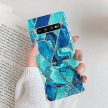Load image into Gallery viewer, LOVECOM Phone Case For Samsung Galaxy Note 10 A50 A70 S20 S10e S10 S9 S8 Plus Electroplated Geometric Marble Soft IMD Back Cover