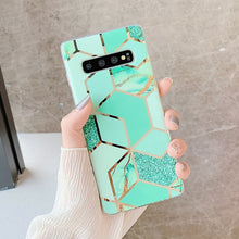 Load image into Gallery viewer, LOVECOM Phone Case For Samsung Galaxy Note 10 A50 A70 S20 S10e S10 S9 S8 Plus Electroplated Geometric Marble Soft IMD Back Cover