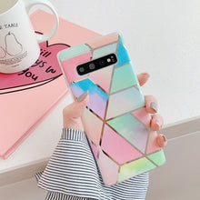 Load image into Gallery viewer, LOVECOM Phone Case For Samsung Galaxy Note 10 A50 A70 S20 S10e S10 S9 S8 Plus Electroplated Geometric Marble Soft IMD Back Cover