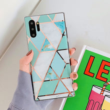 Load image into Gallery viewer, LOVECOM Phone Case For Samsung Galaxy Note 10 A50 A70 S20 S10e S10 S9 S8 Plus Electroplated Geometric Marble Soft IMD Back Cover