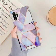 Load image into Gallery viewer, LOVECOM Phone Case For Samsung Galaxy Note 10 A50 A70 S20 S10e S10 S9 S8 Plus Electroplated Geometric Marble Soft IMD Back Cover