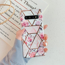 Load image into Gallery viewer, LOVECOM Phone Case For Samsung Galaxy Note 10 A50 A70 S20 S10e S10 S9 S8 Plus Electroplated Geometric Marble Soft IMD Back Cover