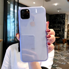 Load image into Gallery viewer, Lovebay Transparent Shockproof Frame Phone Case For iPhone 7 8 6 6s Plus 11 Pro X XR XS Max Soft TPU Silicone Solid Back Cover
