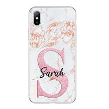 Load image into Gallery viewer, Lovebay DIY Name Custom Phone Case For iPhone 11 Pro 6 6s 7 8 Plus X XR XS Max 5 5s SE Fashion Customized Marble Soft TPU Cover