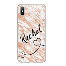 Load image into Gallery viewer, Lovebay DIY Name Custom Phone Case For iPhone 11 Pro 6 6s 7 8 Plus X XR XS Max 5 5s SE Fashion Customized Marble Soft TPU Cover