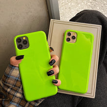 Load image into Gallery viewer, Lovebay Fluorescent Color Phone Case For iPhone 11 Pro Max 6 6s 7 8 Plus X XR XS Max Soft TPU Plain Pure Solid Color Back Cover