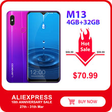 Load image into Gallery viewer, LEAGOO M13 Android 9.0 Smartphone 6.1'' HD IPS Waterdrop Display 4GB RAM 32GB ROM MT6761 3000mAh Dual Cams 4G Mobile Phone