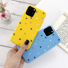 Load image into Gallery viewer, Lovebay Candy Love Heart Phone Case For iPhone 11 Pro X XS XR Max 7 8 6 6s Plus Soft TPU Silicone Solid Color Back Cover Fundas