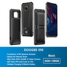 Load image into Gallery viewer, DOOGEE S95 IP68 Modular Rugged Mobile Phone 6.3inch Display Helio P90 Octa Core 6GB 128GB 48MP Triple Camera Android 9.0 5150mAh