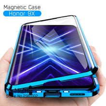 Load image into Gallery viewer, Magnetic Filp Phone Case Honor 9x Double Sided Glass Case For Huawei Honer 9X 9 X Premium Global Cover On Honor9x Stk-lx1 Coque