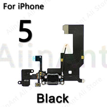 Load image into Gallery viewer, USB Charging Port Charger Dock Connector Charging Flex Cable For iPhone 5S 5 5C SE 6 6s Plus Phone Mic Flex Repair Parts
