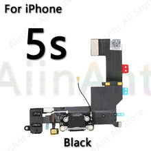 Load image into Gallery viewer, USB Charging Port Charger Dock Connector Charging Flex Cable For iPhone 5S 5 5C SE 6 6s Plus Phone Mic Flex Repair Parts
