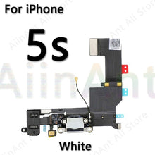 Load image into Gallery viewer, USB Charging Port Charger Dock Connector Charging Flex Cable For iPhone 5S 5 5C SE 6 6s Plus Phone Mic Flex Repair Parts
