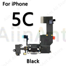 Load image into Gallery viewer, USB Charging Port Charger Dock Connector Charging Flex Cable For iPhone 5S 5 5C SE 6 6s Plus Phone Mic Flex Repair Parts

