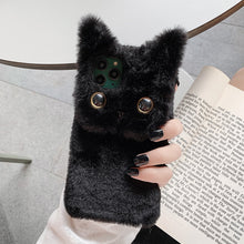 Load image into Gallery viewer, CheeryMoon Pretty Furry Cat Plush Kitty Warm Case For iPhone 11 PRO MAX X XS XR Phone 6 6s 7 8 Plus CASE Cover Winter Series
