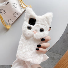 Load image into Gallery viewer, CheeryMoon Pretty Furry Cat Plush Kitty Warm Case For iPhone 11 PRO MAX X XS XR Phone 6 6s 7 8 Plus CASE Cover Winter Series
