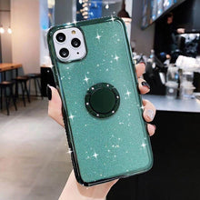 Load image into Gallery viewer, Lovebay Diamond Ring Holder Phone Case For iPhone 11 Pro 7 8 6 6s Plus X XR XS Max Glitter Paper Silicone Soft TPU Back Cover
