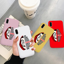Load image into Gallery viewer, Spain TV La Casa de papel phone case for iPhone 7 8 6S Plus X 11 TV Series Money Heist House Of Paper Phone Cover for XS MAX XR
