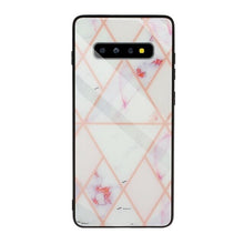 Load image into Gallery viewer, LOVECOM Tempered Glass Phone Case For Samsung Galaxy Note 10 Pro A50 S10 S8 S9 Plus S10e Note 8 9 Geometric Marble Back Cover
