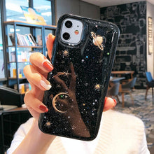 Load image into Gallery viewer, Lovebay Clear Bling Moon Stars Phone Case For iPhone 7 8 6 6s Plus 11 Pro X XR XS Max Glitter Planet Soft TPU Silicon Back Cover
