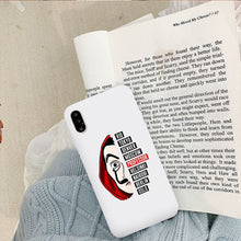 Load image into Gallery viewer, Spain TV La Casa de papel phone case for iPhone 7 8 6S Plus X 11 TV Series Money Heist House Of Paper Phone Cover for XS MAX XR
