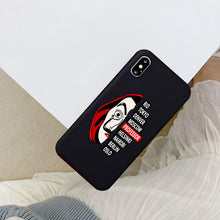Load image into Gallery viewer, Spain TV La Casa de papel phone case for iPhone 7 8 6S Plus X 11 TV Series Money Heist House Of Paper Phone Cover for XS MAX XR
