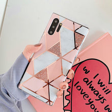 Load image into Gallery viewer, LOVECOM Phone Case For Samsung Galaxy Note 10 A50 A70 S20 S10e S10 S9 S8 Plus Electroplated Geometric Marble Soft IMD Back Cover
