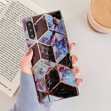 Load image into Gallery viewer, LOVECOM Phone Case For Samsung Galaxy Note 10 A50 A70 S20 S10e S10 S9 S8 Plus Electroplated Geometric Marble Soft IMD Back Cover
