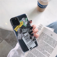 Load image into Gallery viewer, Luxury Art Letter Label Phone Case For iphone 11 Pro Max 7 8 plus Back Cover For iphone X XR XS Max Transparent Soft Cases Funda
