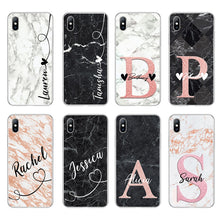 Load image into Gallery viewer, Lovebay DIY Name Custom Phone Case For iPhone 11 Pro 6 6s 7 8 Plus X XR XS Max 5 5s SE Fashion Customized Marble Soft TPU Cover
