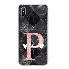 Load image into Gallery viewer, Lovebay DIY Name Custom Phone Case For iPhone 11 Pro 6 6s 7 8 Plus X XR XS Max 5 5s SE Fashion Customized Marble Soft TPU Cover
