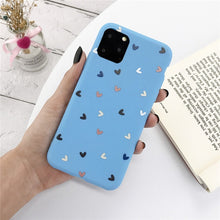 Load image into Gallery viewer, Lovebay Candy Love Heart Phone Case For iPhone 11 Pro X XS XR Max 7 8 6 6s Plus Soft TPU Silicone Solid Color Back Cover Fundas
