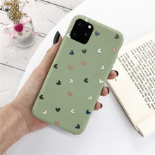 Load image into Gallery viewer, Lovebay Candy Love Heart Phone Case For iPhone 11 Pro X XS XR Max 7 8 6 6s Plus Soft TPU Silicone Solid Color Back Cover Fundas
