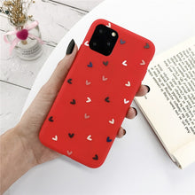 Load image into Gallery viewer, Lovebay Candy Love Heart Phone Case For iPhone 11 Pro X XS XR Max 7 8 6 6s Plus Soft TPU Silicone Solid Color Back Cover Fundas

