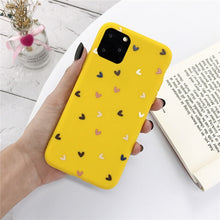 Load image into Gallery viewer, Lovebay Candy Love Heart Phone Case For iPhone 11 Pro X XS XR Max 7 8 6 6s Plus Soft TPU Silicone Solid Color Back Cover Fundas

