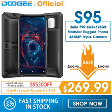 Load image into Gallery viewer, DOOGEE S95 IP68 Modular Rugged Mobile Phone 6.3inch Display Helio P90 Octa Core 6GB 128GB 48MP Triple Camera Android 9.0 5150mAh
