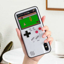 Load image into Gallery viewer, Gameboy Soft Phone Case Cover For iPhone X XR XS Max For iPhone 6 7 8 Plus Color Display 36 Classic Game Console Silicone Cover
